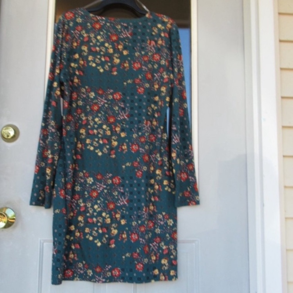Mudd dress floral print sueded flare dress w stretch casual boho XL jrs - Picture 6 of 10